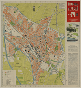 217356 Plattegrond van de stad Utrecht met een kort overzicht van de Utrechtse geschiedenis en een alfabetische lijst ...